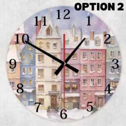 Silent Night Wall Clock - Round Glass, 20/30cm, Battery Operated, Quiet Tick - thumbnail 2