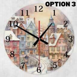Silent Night Wall Clock - Round Glass, 20/30cm, Battery Operated, Quiet Tick - thumbnail 3