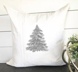 Christmas Tree Pillow Cover Farmhouse Decor Christams Gifts Holiday Pillows - thumbnail 2
