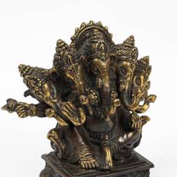 Ganesh With Five Heads Bronze Statue, 5.5 - thumbnail 3