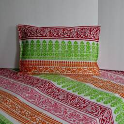 Hand Block Print Cotton Bedsheet, Bedspread, Bedding, Bed Linen, Flat Sheet.100 % Soft Premium Cotton.queen Size, Bed Sheet, Boho, Bohemian, Picnic - thumbnail 4