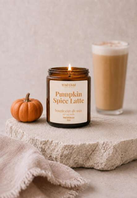 Pumpkin Spice 25H - Natural Scented Candle, Autumn Gift For Her, Aesthetic Interior Decoration, Halloween Candle - image 1