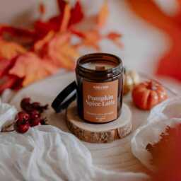 Pumpkin Spice 25H - Natural Scented Candle, Autumn Gift For Her, Aesthetic Interior Decoration, Halloween Candle - thumbnail 3