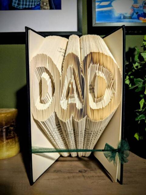 Dad Folded Book - Father's Day Dad Daddy Love Heart Birthday Christmas