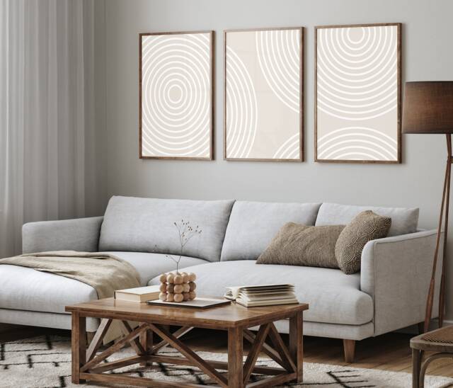 Neutral Abstract Art Prints, Modern Art, Home Decor, Beige Wall Set Of 3 , A5, A4, A3 A3+ A2 A1 Sizes, Fast Delivery - image 1