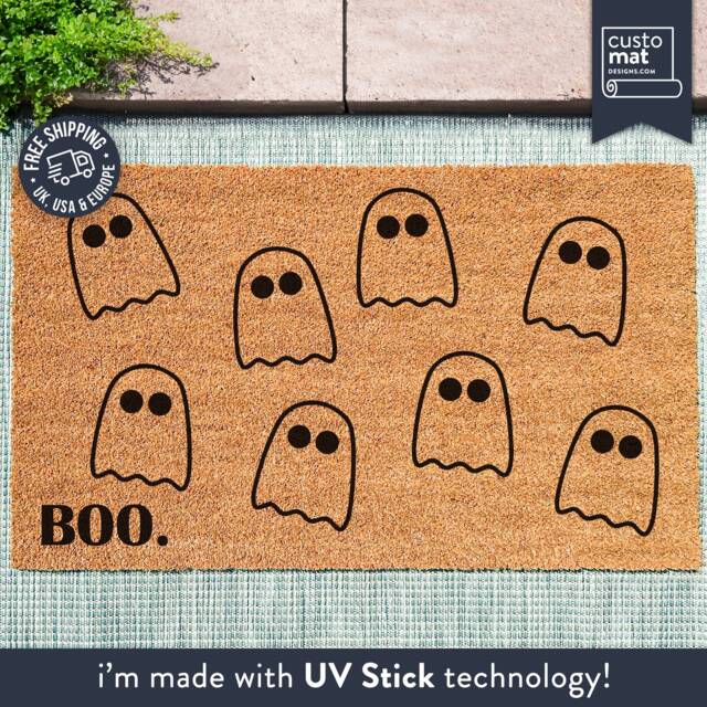 Boo Ghost Halloween Doormat - Funny Scary Mat D??cor For Season Gift Someone Who Loves - image 1
