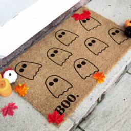 Boo Ghost Halloween Doormat - Funny Scary Mat D??cor For Season Gift Someone Who Loves - thumbnail 2