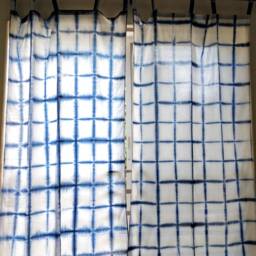 Clearance - Tie Dye Indigo Shibori Curtain Panel, Bohemian Curtains, Boho Decor, Beach Coastal Boho Set Of 2 - thumbnail 2