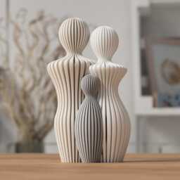 Family Statues - 1-4 Children, Modern Art Figurine - thumbnail 3