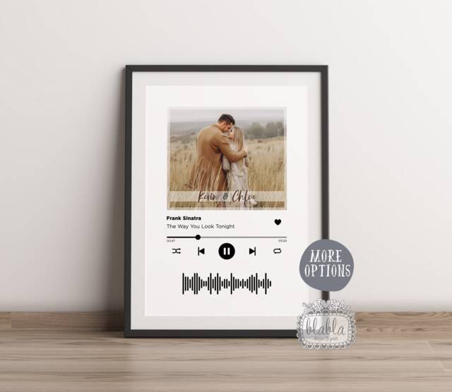 Personalised Anniversary Gift, Our First Song, Birthday Gift For Her, Him, Fo Boyfriend, Friend, Valentines - image 1
