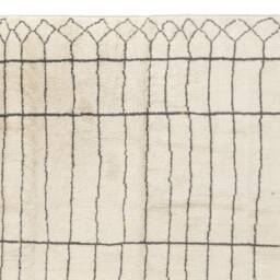 Handmade Beni Ourain Rug Moroccan Berber Wool Rug - thumbnail 3