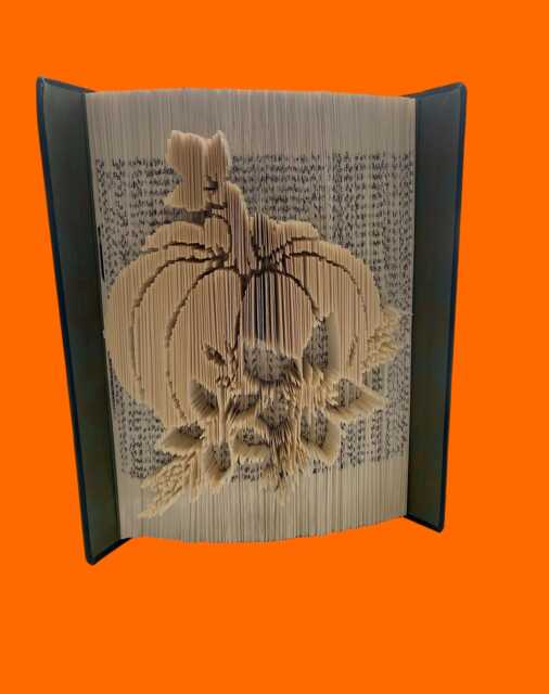 Pumpkin Sculpture Book Art - image 1