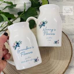 Personalised Flower Vase Jug, Mother's Day Gift, Gift For Her - thumbnail 1