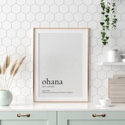 Ohana Definition Print Family Quote Typography Art - thumbnail 3