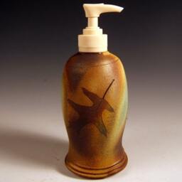 Ceramic Soap Dispenser Lotion Pump, Leaf - thumbnail 3
