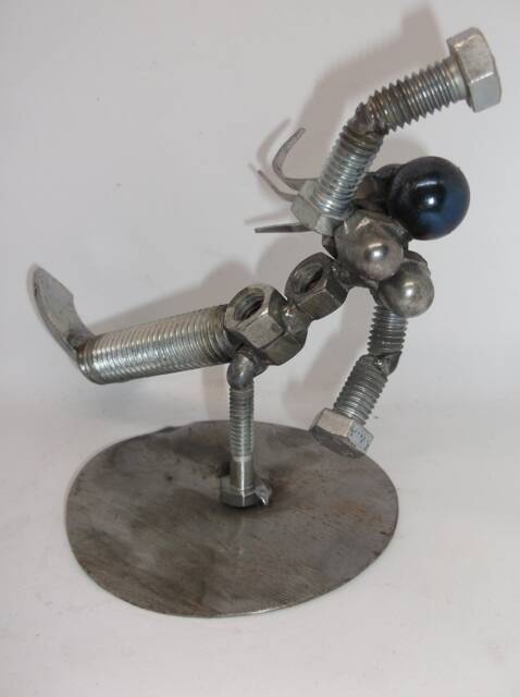 Mermaid, Female Metal Bolt Figurine, Recycled Up Cycled Welded Art - image 1
