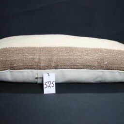 "Kilim Pillow, Wool Kilim Cousin From Anatolia , 12""x24" - thumbnail 3