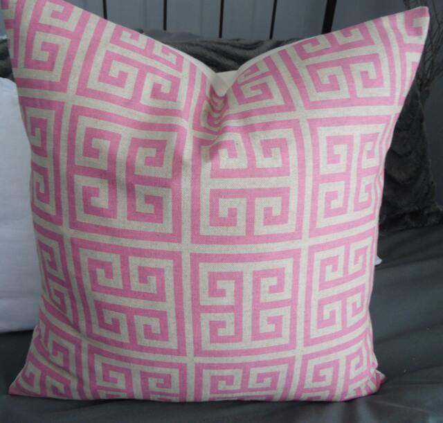 Towers, Orchid Pink.oatmeal.pillows.throw Pillows.toss Pillows.slipcovers.spring Decor.summer Decor Nursery Decor.greek Key - image 1