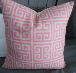 Towers, Orchid Pink.oatmeal.pillows.throw Pillows.toss Pillows.slipcovers.spring Decor.summer Decor Nursery Decor.greek Key - thumbnail 1