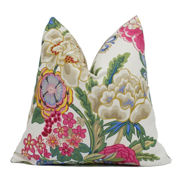 Sanderson - Emperor Peony Lotus Pink Chinese Inspired Classic Floral Cushion Cover Handmade Throw Pillow Designer Home D??cor - image 1