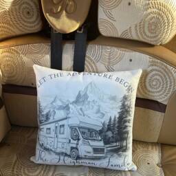 Personalised Motorhome Cushion, Traveller Gift, Motorhome Gift - thumbnail 3