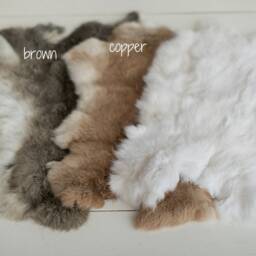 Real Rabbit Fur Rug, Newborn Prop, Photography Props Set, Cover, Posing Fabric - thumbnail 3