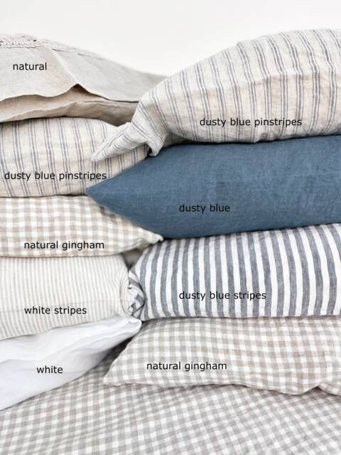 Linen Pillowcase With Envelope Closure, Housewife Style Linen Pillow Cover. Queen , King, Standard Size . Euroshams. Mooshop - image 1