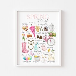 Spring Easter Favourites Watercolour Art Print Seasonal Home Decor - Unframed - thumbnail 2