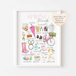 Spring Easter Favourites Watercolour Art Print Seasonal Home Decor - Unframed - thumbnail 1
