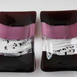 Fused Glass Soap Dish in Deep Plum By Bprdesigns - thumbnail 4