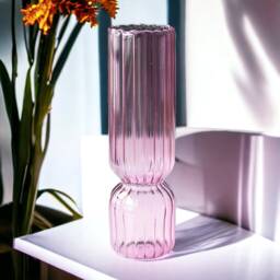Nordic Glass Vase - Minimalist & Elegant For Stylish Home Decor - Coloured Fresh Flowers Arrangement - thumbnail 2
