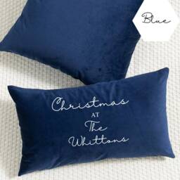Personalised Christmas Cushion, Gift For The Family Friends Grandparents, Velvet Feel Personalised Cushion - thumbnail 3