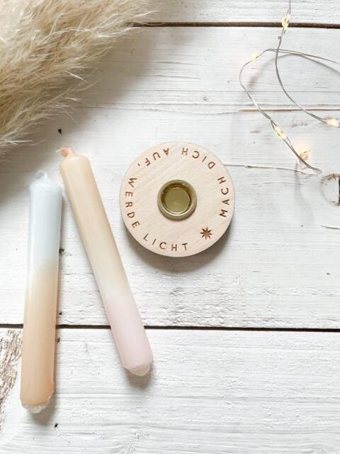 Small Candle Holder Engraved With Or Without - image 1