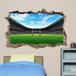 Rugby Stadium Wall Sticker Art Poster Room Office Nursery Boys Bedroom Gameroom Decor 1126 - thumbnail 2