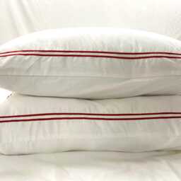 Pushp Linen Pillow Shams 100% Cotton Pack Of 1 Cases Super Soft Decorative With Embroidery Double Border - thumbnail 3