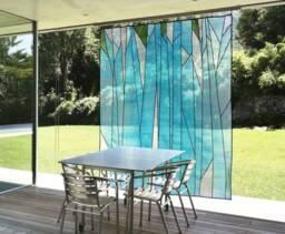 Pojagi Patchwork Curtain/Shade Traditional Sheer Silk, Korean Authentic Skills, Customizable Size/Color