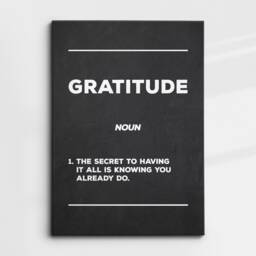 Gratitude Definition Quote Entrepreneur Motivational Inspirational, Framed Canvas Wall Art Poster Print, Home Office & Room Decor, Gift Idea - thumbnail 3