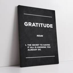 Gratitude Definition Quote Entrepreneur Motivational Inspirational, Framed Canvas Wall Art Poster Print, Home Office & Room Decor, Gift Idea - thumbnail 2