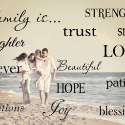 Family Wall Decal - Set Of Words Room Decals Words Decal Wall - thumbnail 2