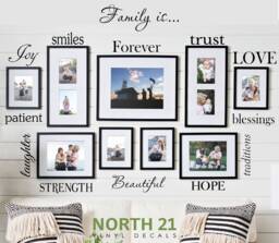 Family Wall Decal - Set Of Words Room Decals Words Decal Wall - thumbnail 1