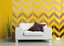 Chevron Pattern Wall Decals - Vinyl Art Stickers Custom Home Decor