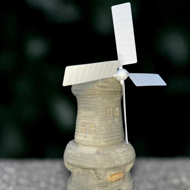 Massive Garden Windmill Statue Concrete Sculpture Outdoor Farmhouse Decoration Cement Ornament Garden Feature Decor Gift - image 1