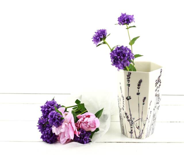 Handmade Ceramic White Vase. Porcelain Geometric Container. Contemporary Wedding Delicate Vase Design By Conceptstudio.ready To Ship - image 1