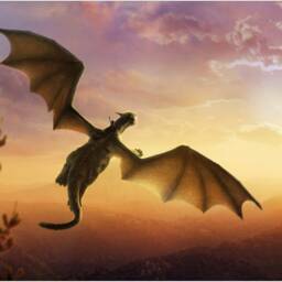 Fantasy Dragon Flying Sunset Large Canvas Art Custom Print Gift A0 A1 A2 A3 A4 - thumbnail 2