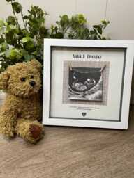 Baby Scan Personalised Photo Frame Gift - Pregnancy Announcement Mummy/Daddy To Be Grandparents Nana/Grandad Your Own Wording - thumbnail 1