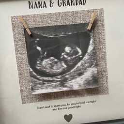 Baby Scan Personalised Photo Frame Gift - Pregnancy Announcement Mummy/Daddy To Be Grandparents Nana/Grandad Your Own Wording - thumbnail 2