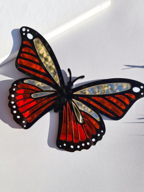 Butterfly Mirror Wall Art Monarch Decor Hanging Gift Unique Home Spiritual Nature Shelf Accessory - image 1