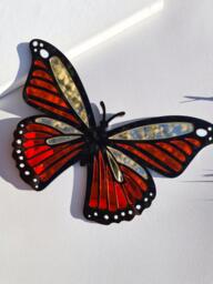 Butterfly Mirror Wall Art Monarch Decor Hanging Gift Unique Home Spiritual Nature Shelf Accessory - thumbnail 1