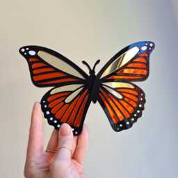 Butterfly Mirror Wall Art Monarch Decor Hanging Gift Unique Home Spiritual Nature Shelf Accessory - thumbnail 2