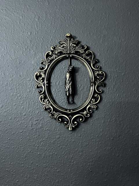 Gothic Framed Hanging Man Wall Decor - image 1